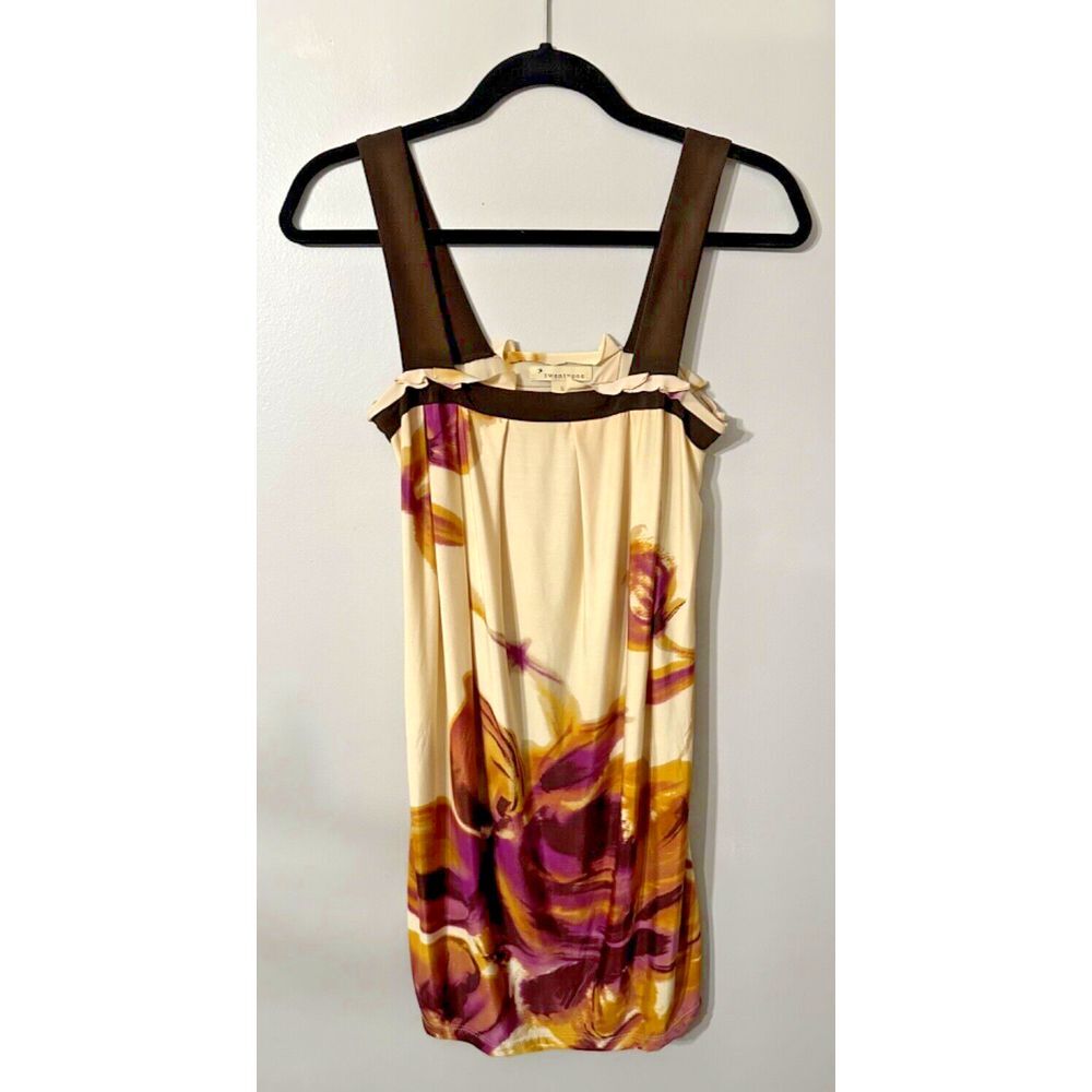 Anthropologie‎ Twentyone Mini Dress Size small Floral Multicolor Beachy